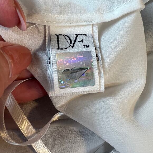 Diane von Furstenberg DVF Emelia Floral Print Dolman Sleeve Silk Blouse Size S - Picture 11 of 11